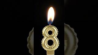 🔥 Birthday Candle - 8th Birthday Candle 🎈🥳