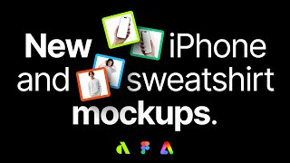 New iPhone and sweatshirt mockups #artboard #figma #adobeexpress