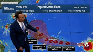 Fiona takes aim at Leeward Islands with 60 mph winds