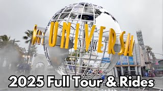 Universal Studios Hollywood - 2025 Complete Tour \u0026 Ride POVs | 4K 60FPS