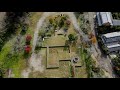 【空撮】色づく芳徳禅寺と旧柳生藩陣屋跡 colored hotokuzenji temple and the former yagyu feudal lord ruins