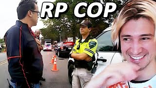 What Happens When a Fake Cop Pulls Over a REAL Police Sergeant | xQc Reacts