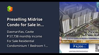 Preselling Midrise Condo for Sale in Washington Place Dasma