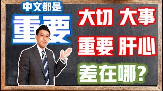 日文「大切」「大事」「重要」到底怎麼分？中文都是重要但是日文語感不一樣！？「肝要」「肝心」也是重要的意思？【日文差在哪EP2】｜ 抓尼先生