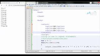 JavaScript - add age in select box using for loop