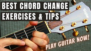 Best Chord Changing Practice Exercises \u0026 Beginner Guitar Technique Tips