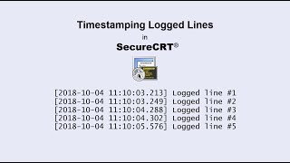 Timestamping Logged Lines - SecureCRT Custom Log Data