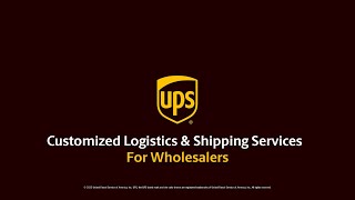 Wholesale Logistics and Fulfillment Services from UPS