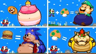 Mario's Maze Collection SEASON 11 (ALL EPISODES Pixel Fat: Sonic, Peach, Luigi, Bowser) | Mario Bros
