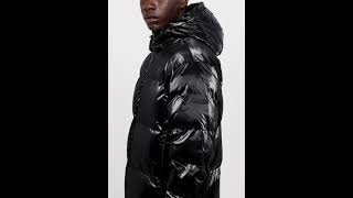 EA7 EMPORIO ARMANI GIUBBOTTO Padded Winter Jacket Hooded Shiny Glossy Black Men | Zalando