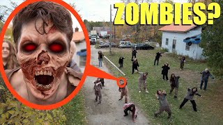 you won't believe what my drone saw in this secret abandoned real life Zombie Apocalypse Ghost Town!