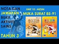 Nota dan Jawapan Buku Aktiviti Sains Tahun 3 Unit 10 : Mesin Mukasurat 85-91