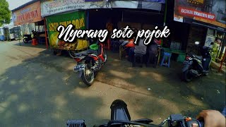 nyerang soto pojok naik klx supermoto ll Ban depan gundul ngeri