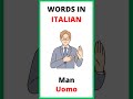 🔎 How do you say MAN in ITALIAN?