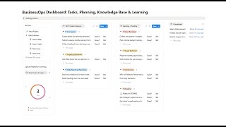 Notion Template: BusinessOps Dashboard: Tasks, Planning, Knowledge Base & Learning