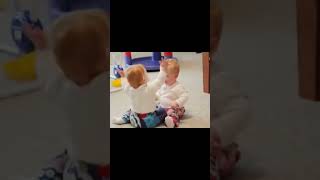 The Twins baby love..#funny #twins #baby #cute