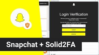 SnapChat + Solid2FA — Secure 2-Step Login for your SnapChat Account