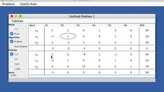 V3-16-LPA-v2. Linear Programming. Simplex Tableau, LP Assistant demo, part 2.