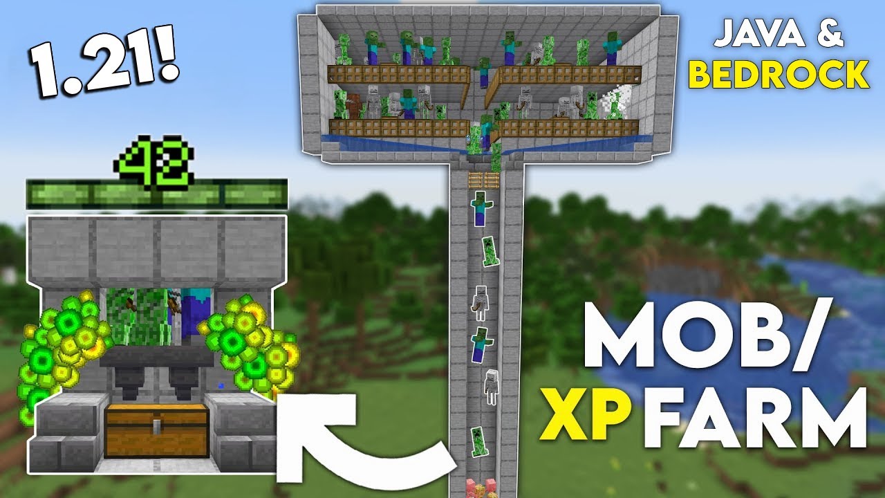 Minecraft Easy Mob Xp Farm Tutorial Without Mob Spawner 0 30 Level