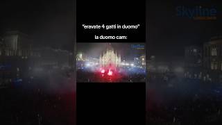 SCUDETTO INTER | La FESTA dei TIFOSI in DUOMO visti dall'alto 🤩 | #shorts