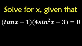 Solve the Trigonometric Equation