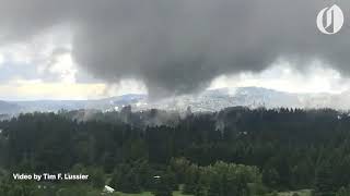 Funnel cloud forms over Damascus in Clackamas County