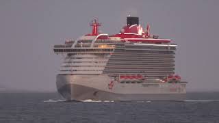 Two cruise ships outbound.  The Viking Orion and Resilient Lady at Point Lonsdale, Vic, Australia.