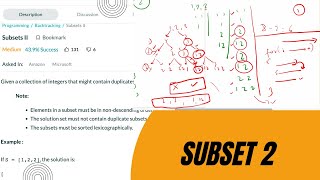 10.5 Subset 2 (Backtracking)-Interviewbit #backtracking#interview#recursion