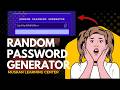 Random Password Generator using HTML CSS JavaScript | Muskan Learning Center | Episode 1