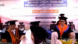 Sidang Ujian Terbuka Promosi Doktor Terapan - Deny Sanjaya