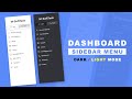 Responsive Sidebar Menu in HTML CSS & JavaScript | Dark/Light Mode