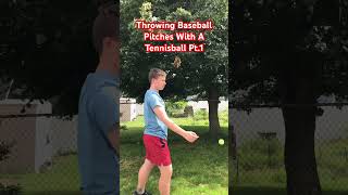 Baseball Pitches with a TennisBall! Comment What Pitch I Should Do Next! #hectopod #tennis #baseball