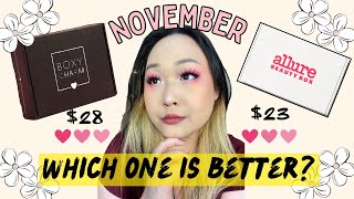 NOVEMBER BOXYCHARM VS ALLURE BEAUTY BOX | WHICH ONE IS BETTER?