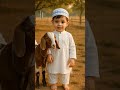 Bakra Eid Special | Cute Muslim Baby with Goat 🐐 | Eid ul Adha 2025 #EidMubarak #BakridShorts