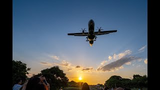 濱江街飛機巷－ATR72降落 Songshan Airport ATR72 Plane landing