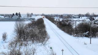 宗谷ラッセル　雪３５１レ　南比布駅進入シーン