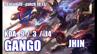 【韓国サーバー/GM】CGA GANGO ジン(Jhin) VS DRX CHOVY エズリアル(Ezreeal) BOT - Patch10.13 KR Ranked【LoL】