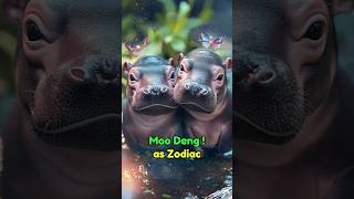 Moo Deng as Zodiac: Adorable Baby Hippo Zodiac Transformation! ♉✨