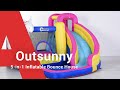 Outsunny 5-in-1 Inflatable Bounce House with Slide | Aosom.com