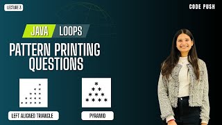 Java Pattern Printing Lecture 3 | Left Aligned Right Angle Triangle & Pyramid Pattern in Java