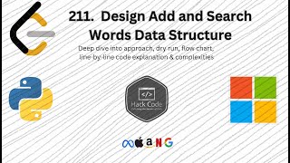 LeetCode 211: Design Add and Search Words Data Structure | Python Trie Implementation