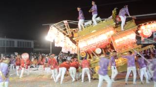 2014南河内郡太子町山田だんじり祭り（科長神社）宵宮　西町⑧太子町役場前パレード