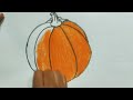 drawing a pumpkin by anupriya how to sketch a pumpkin easy steps