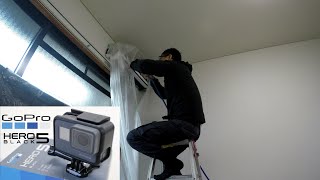 【GoProある現場】京都市西京区　エアコンクリーニング（家庭用）　「京滋の清掃会社. jp 」