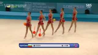 13.08.31_세계선수권.단체종합 결선. 04. 불가리아. 볼+리본 [Team Bulgaria. ball+ribbon]