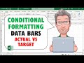 Excel Conditional Formatting Data Bars Actual vs Target -  % Progress Bar