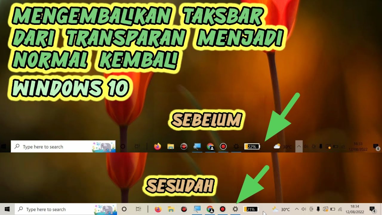 Cara Mengembalikan Taksbar Windows 10 Menjadi Seperti Semula - YouTube