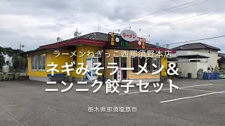 ラーメンねぎっこ西那須野本店（栃木県那須塩原市）ネギみそラーメン＆ニンニク餃子セット