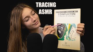 ASMR - Relaxing TRACING, SCRATCHING \u0026 TAPPING on books!