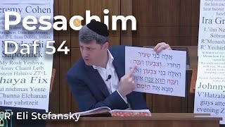 Daf Yomi Pesachim Daf 54 by R’ Eli Stefansky